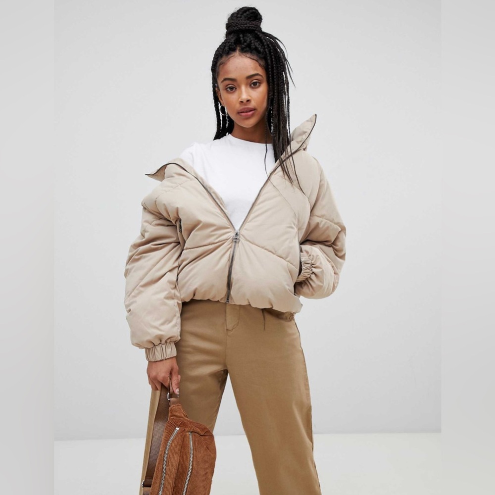 Pull&Bear Removal Hood Puffer Jacket
